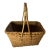 Vintage American Made Basket. Handwoven Large Natural Market Basket With a Classic Rectangular Shape and Arched Handles. Rustic and Elegant For Sale
