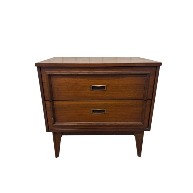 Wood Mid-Century Modern 3-Piece Walnut Bedroom Set For Sale - Image 7 of 14