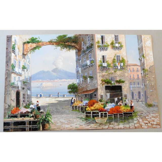 Vintage Italian gouache by well known artist, Girolamo Gianni 1837-1895. Image size 13 x 20. Nice mat and frame. Signed...