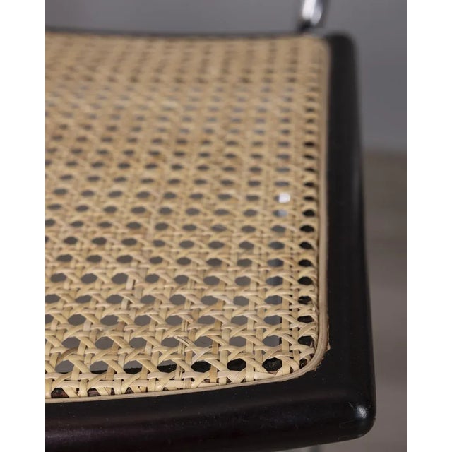 Vintage Italian Chrome Metal and Vienna Straw Chairs, 1960s, Set of 4 For Sale - Image 6 of 11