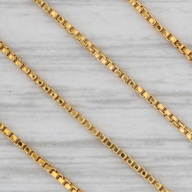 2020s New 0.12ctw Diamond Star Pendant 14k Yellow Gold 17-18" Box Chain For Sale - Image 5 of 6