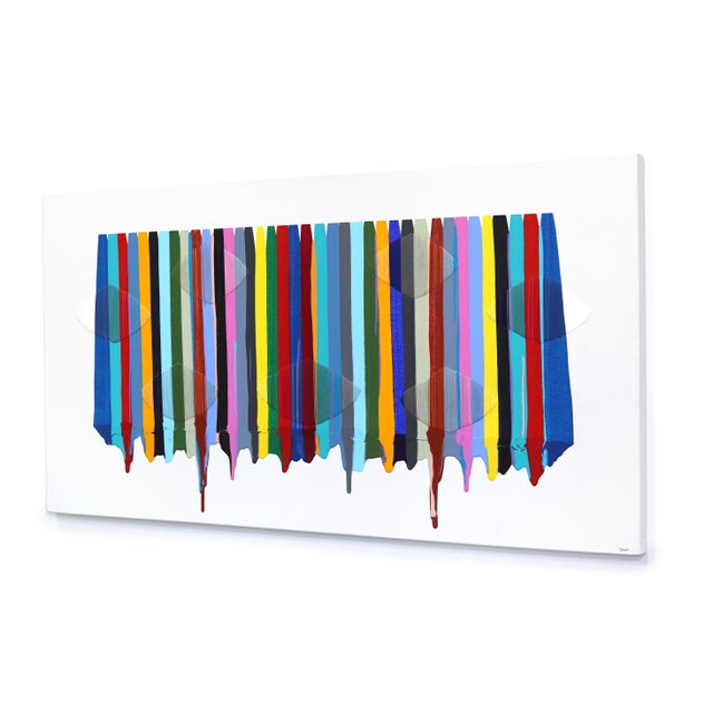 Textile Fils I Colors DCXCIV - Large Colorful Abstract Contemporary Art on Canvas Original Artwork by Raul De La Torre For Sale - Image 7 of 9