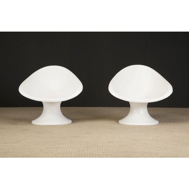 This incredible pair of fiberglass lounge chairs were sourced in Rio, Brazil and recently imported and then restored here...