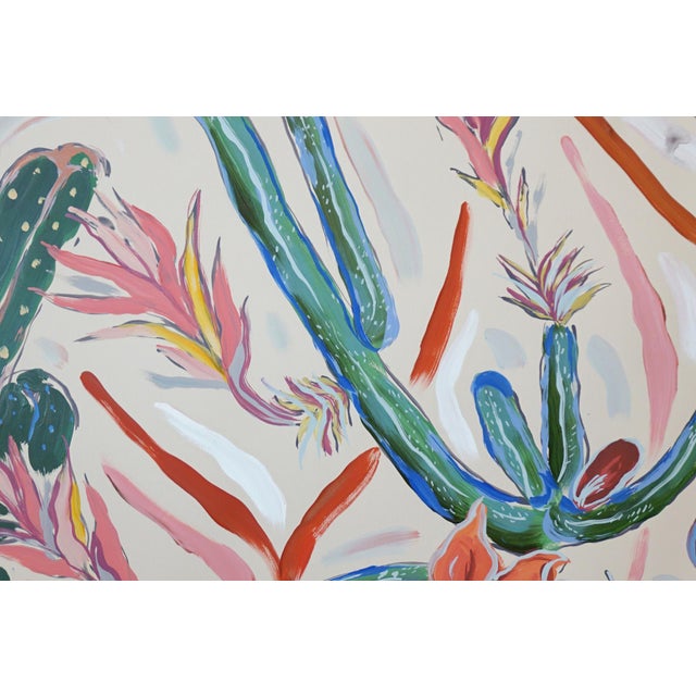 2026, Illustration Style Painting, Blooming Cacti, Desert Cactus Diptych, Acrylic Paint on Watercolor Paper by Romina Milano For Sale - Image 10 of 10