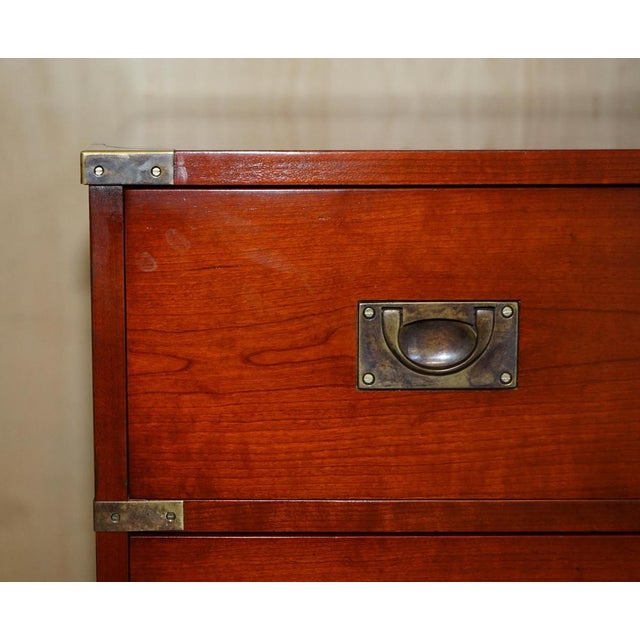 Vintage Military Campaign Chest of Drawers in Oak For Sale - Image 5 of 18
