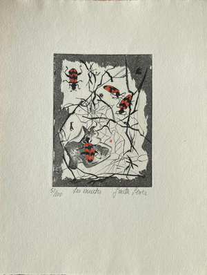 Ginette Sexer, Les insectes, Etching