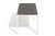 T-Angle Side Table with Marble Plate in the style of Florence Knoll For Sale - Image 3 of 8