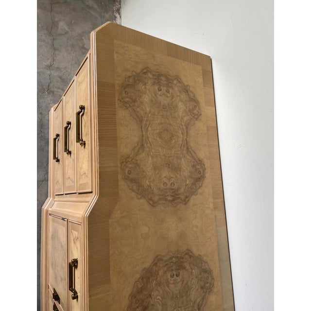 Wood Vintage Burl Wood Dresser by Heritage From the Corinthian Collection For Sale - Image 7 of 12