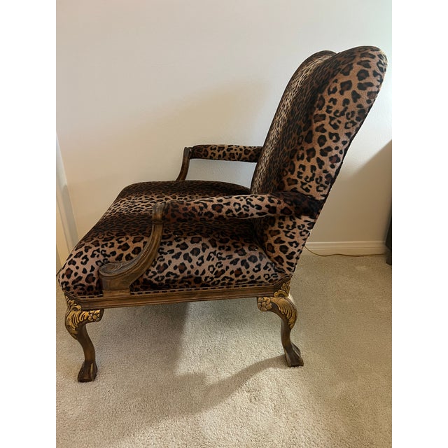 2020s Creations by Jasmine Leopard Print Armchair For Sale - Image 5 of 5