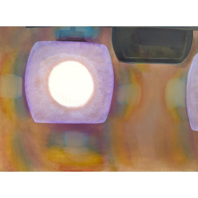 Textile Tommy Taylor "Friend's House" Contemporary Jewel Toned Abstract Close Up of Car Lights, 2023 For Sale - Image 7 of 10