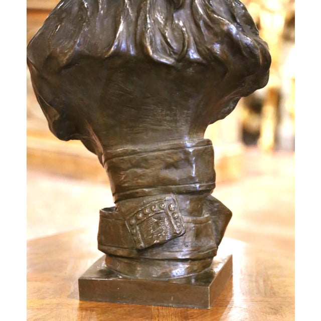 19th Century Belgian Bronze Bust “Judith” by Albert Hambresin For Sale - Image 11 of 13