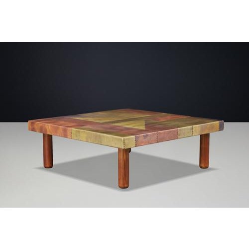 Brutalist Copper Patchwork Coffee Table by Lorenzo Burchiellaro, Italy, 1960s For Sale - Image 3 of 18