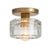 Glass Bijoux Crystal Flush Mount, Natural Brass For Sale - Image 7 of 7
