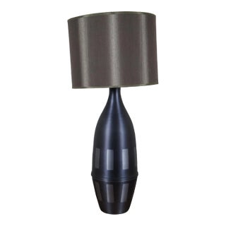 Late 20th Century Babette Holland Spun Metal Juggler Lamp Graphite Gray Geometric For Sale