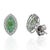 Art Deco Vintage Inspired 1.8 Ct Natural Marquise Emerald & Diamond Stud Earrings 2 Pieces For Sale - Image 3 of 12