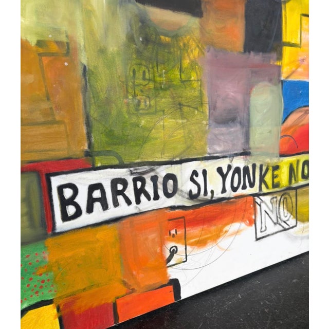 Yellow Abstract Protest Painting For Sale - Image 8 of 9
