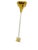 This is a vintage Relux torchiere floor lamp. Top and bottom are brass sheen. The pole is grey and white mottled. Lucite...