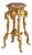 French Rococo-Style Marble Side Table – Slim Gilded Frame With Ornate Gold Leaf Details For Sale