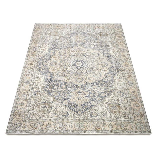 1960s Turkish Oushak Rug For Sale In Los Angeles - Image 6 of 6