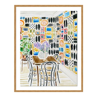 Ready for Conversation by Kate Lewis in Gold Frame, Large Art Print For Sale