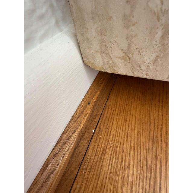 Contemporary Open Frame Travertine Coffee Table For Sale - Image 3 of 4