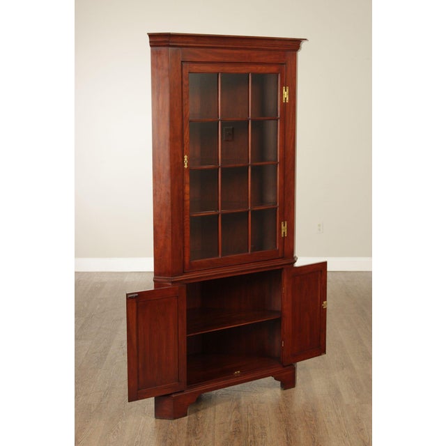 Henkel Harris Traditional Cherry Corner Cupboard For Sale - Image 10 of 18