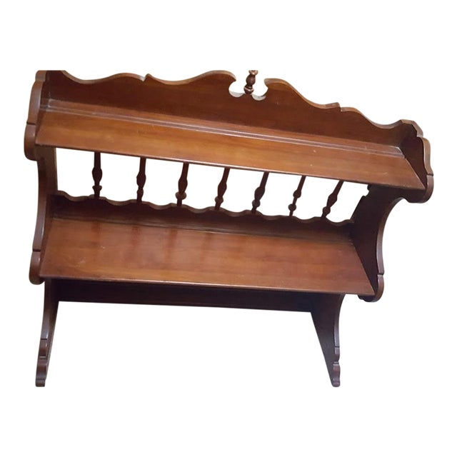 Vintage Ethan Allen Solid Cherry Colonial Cabinet/ Hutch Top Shelf For Sale