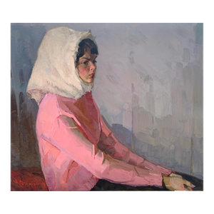 Soviet Children Portraits Oil Painting Original Ukrainian Artist Osenniy m.s. 90-104 1970e