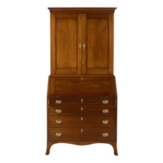 Federal Period Bureau Cabinet / Desk, Cherrywood, Circa 1790 For Sale