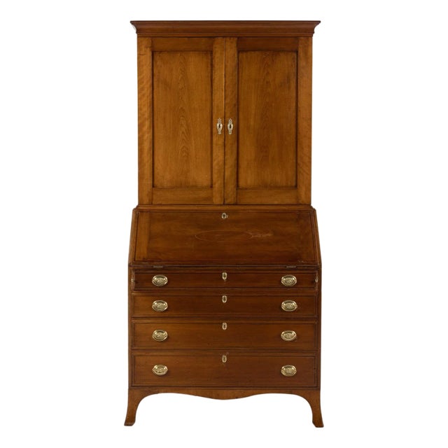 Federal Period Bureau Cabinet / Desk, Cherrywood, Circa 1790 For Sale