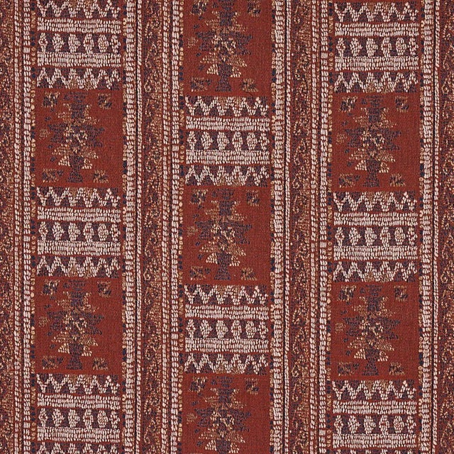 Sample - Schumacher Maracena Jacquard Fabric in Red For Sale