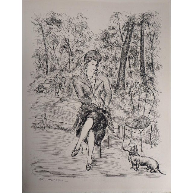 Luc,Albert Moreau, Jardins De Paris, 1937, Original Etching For Sale - Image 10 of 10