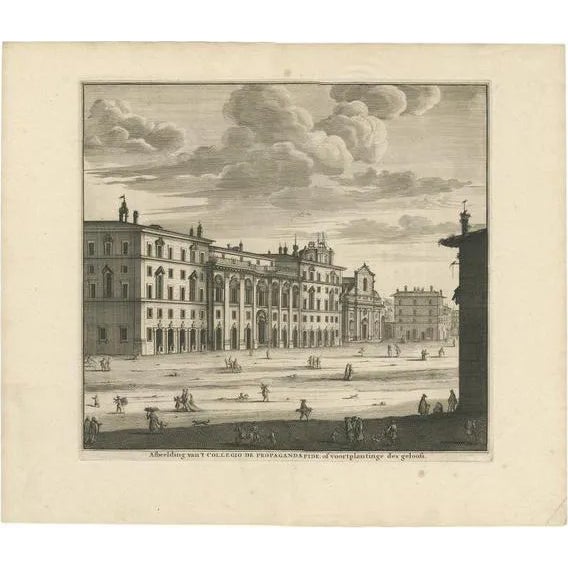Elandt, Collegio Di Propaganda Fide in Rome, 1704, Print For Sale