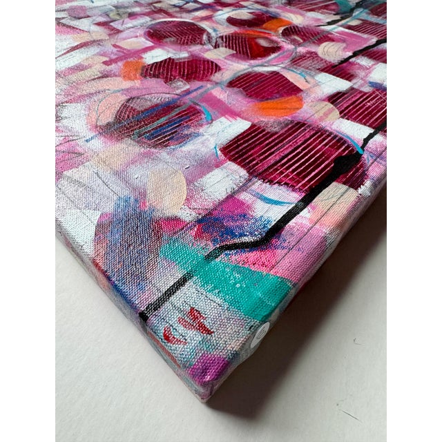 2020s "French Pink" Abstract Acrylic Painting by Paula DeStefanis For Sale - Image 5 of 12