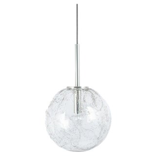 Large Murano Ball Pendant Light attributed to Doria, Germany, 1970s For Sale