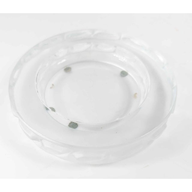 Transparent 20th Century Clear and Frosted Glass Wine Coaster, French or Italian For Sale - Image 8 of 14