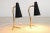 Vintage Italian Bedside Lamps in Black with Brass, 1950s, Set of 2 For Sale - Image 4 of 5