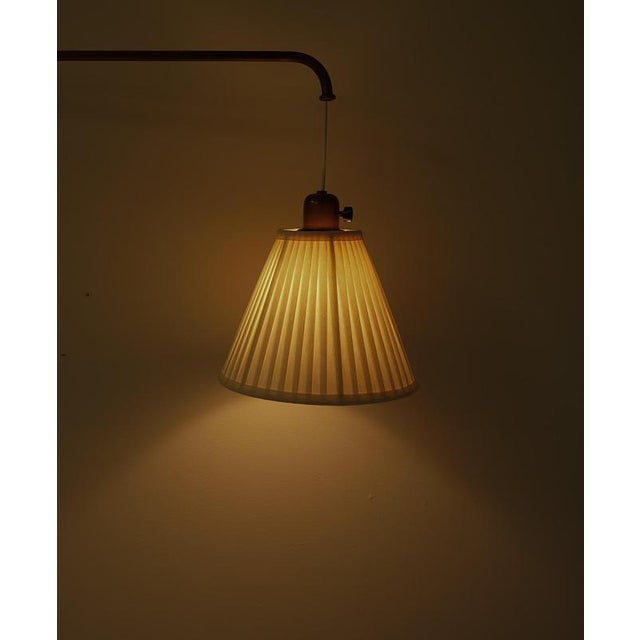 Gold Mid-Century Scandinavian Brass Wall Lamp, 1940s For Sale - Image 8 of 9