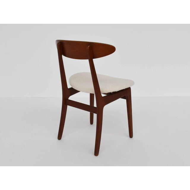 1960s Set of Mid-Century Danish Modern Model 420 Chairs with Wool Fabric by Vilhelm Wohlert for Farstrup Møbler, 1960s For Sale - Image 5 of 10