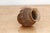 Stone Deep Brown Carved Bulbous Marble Vase For Sale - Image 7 of 9