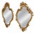 Mid-19th Century Gilt & Gesso Cartouche Form Wall Mirrors, 1850, Set of 2 For Sale