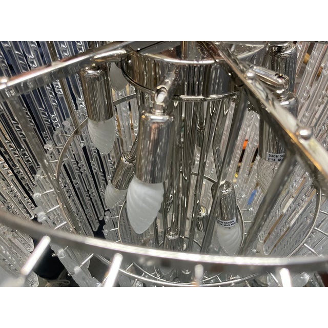 Large Murano Glass Rod Chandelier, Italy, 1980s For Sale - Image 15 of 18