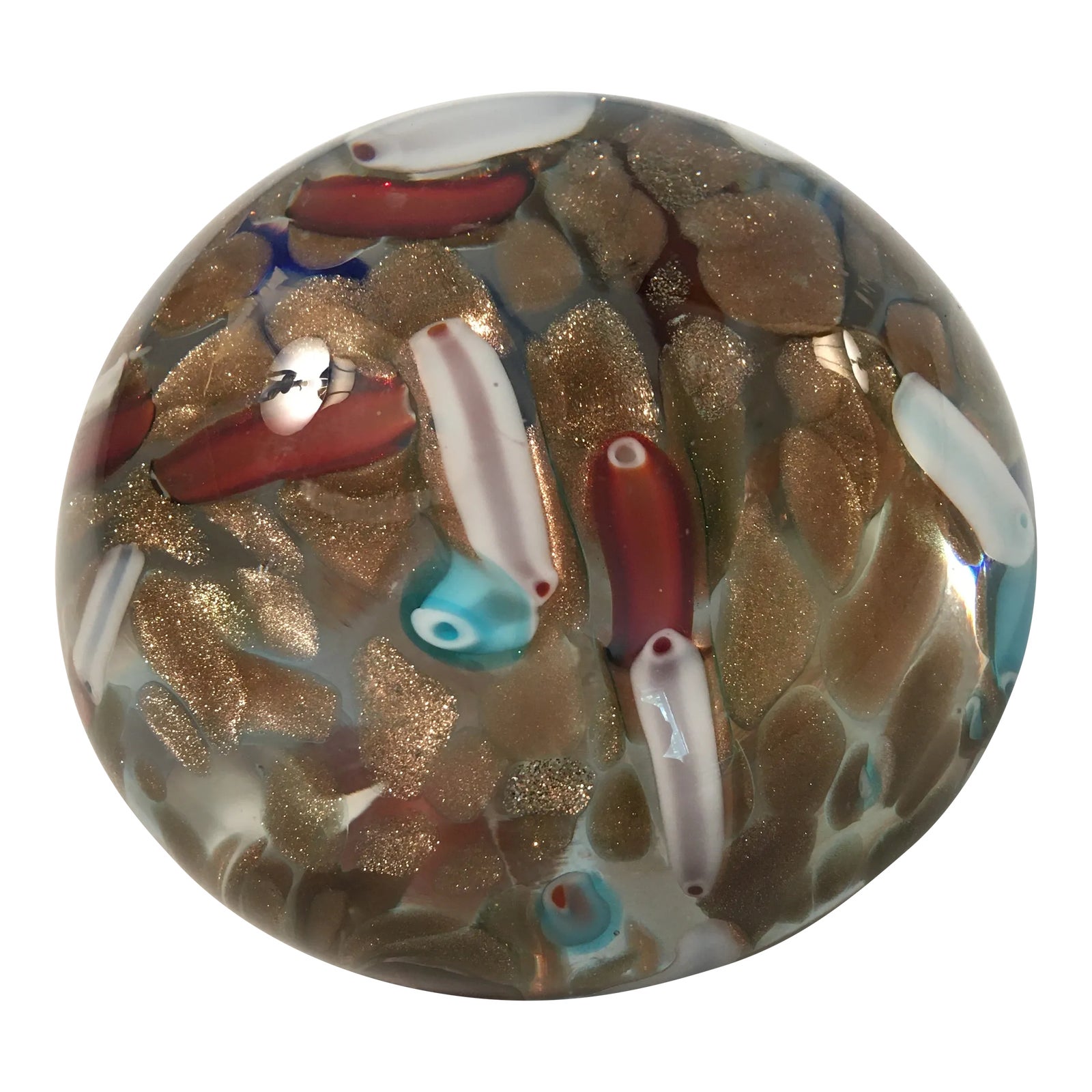 1960s Murano Glass Paper Weight | Chairish