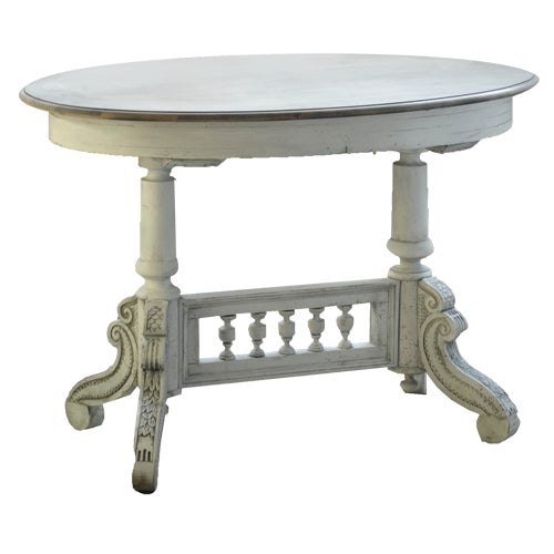 Oval-Shaped Salon Coffee Table, 1800s For Sale