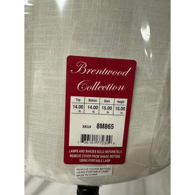 Lacquered and wood table lamp acquired from Peridot Antiques in Savannah Ga. Brand new Linen lamp shades 15" h. Matching...