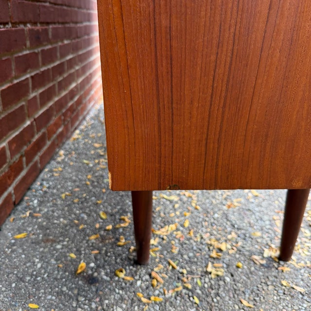 Wood 1960s Johannes Andersen Danish Modern Teak Highboard Cabinet, Attributed For Sale - Image 7 of 12