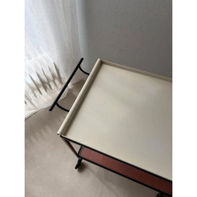 Metal Pilastro Serving Trolley by Tjerk Reijenga, 1960s For Sale - Image 7 of 18
