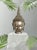 South East Asian 'Silver'' Shan Buddha Head on Carved Wood Stand For Sale - Image 11 of 11