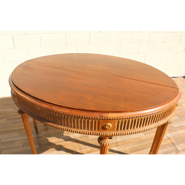 Antique 1920s Neoclassical Carved Fruitwood Demi-Lune Console Tables - Pair For Sale - Image 14 of 18