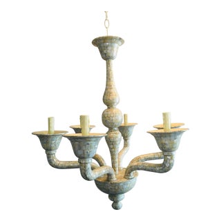 Mid-Century Shell Inlay Chandelier For Sale